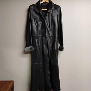 Vintage Ego Women's Lambskin Trench Coat Size M #534